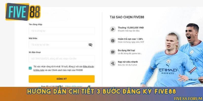 Hướng dẫn 3 bước đăng ký tài khoản cược nhanh chóng trong 3 phút