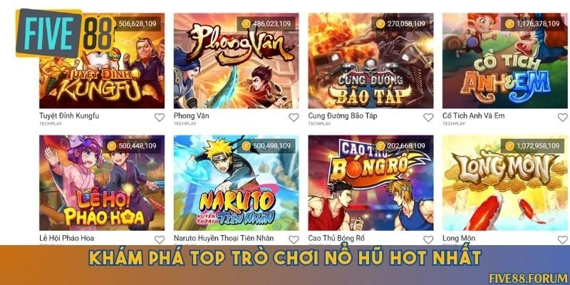 6+ trò chơi quay hũ đổi thưởng có mức thưởng hấp dẫn hàng đầu