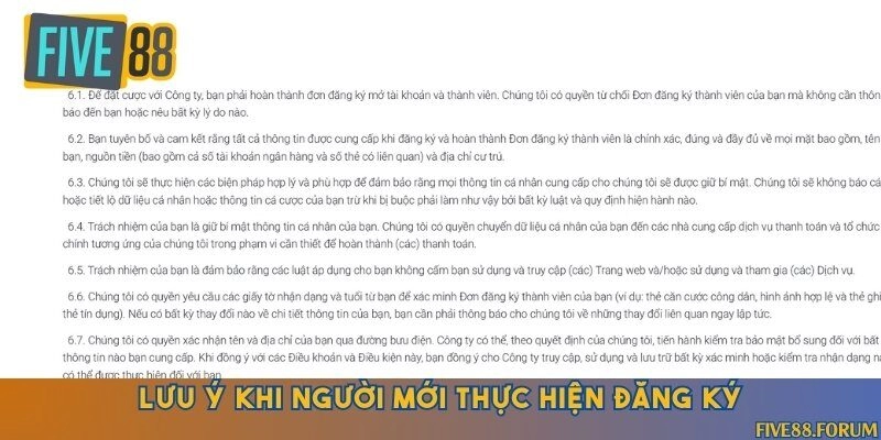 Điều cần lưu ý trong quá trình thiết lập tài khoản cược