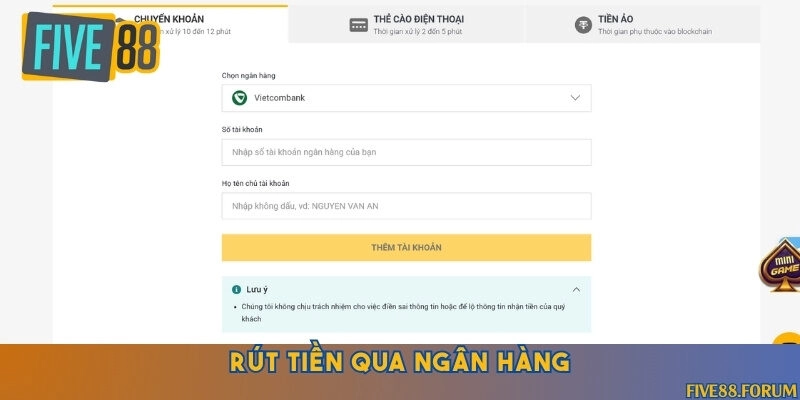 Thời gian xử lý giao dịch qua ngân hàng mất từ 10-12 phút